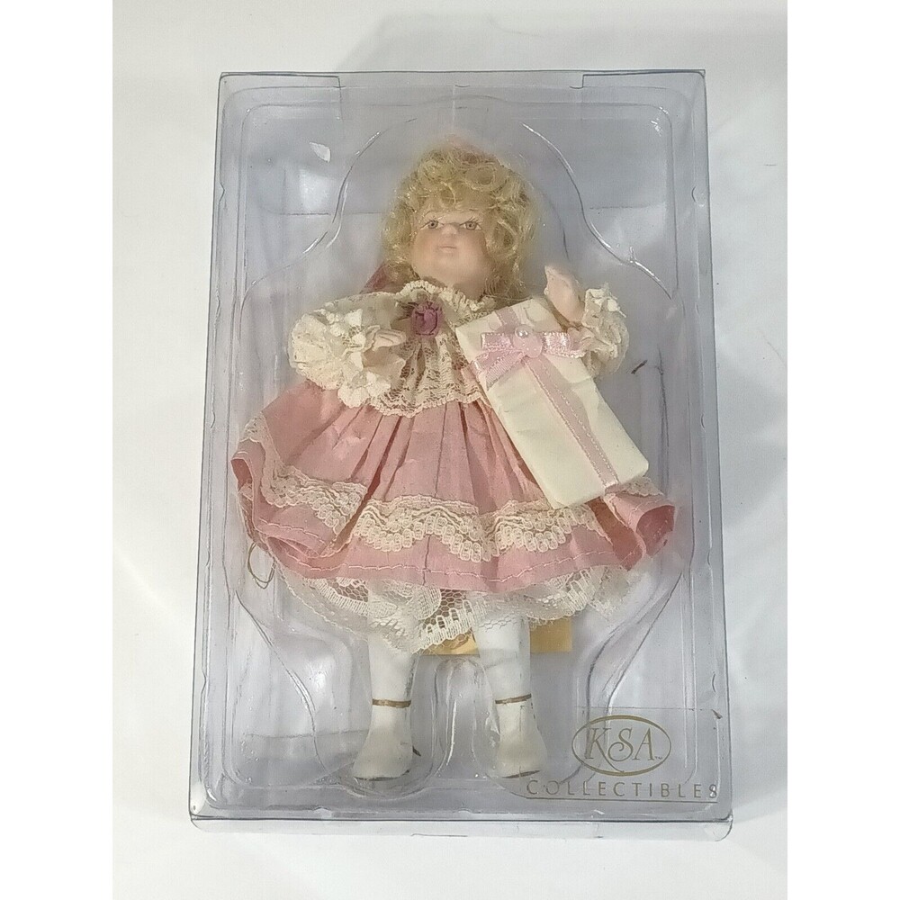 KSA Collectables Vintage Kurt Adler Jocelyn Mostrom Porcelain Doll Ornament New